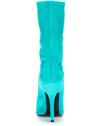 Balenciaga Blue Velvet Knife 120 Sock Boots