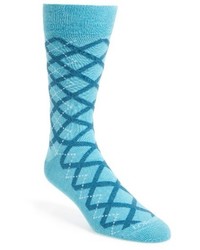 Aquamarine Argyle Socks