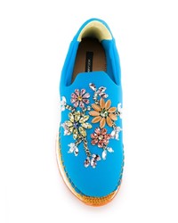 Dolce & Gabbana Embellished Slip On Espadrille Sneakers