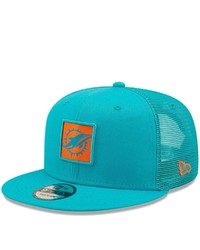 New Era Aqua Miami Dolphins Gridlock Trucker 9fifty Snapback Hat At Nordstrom