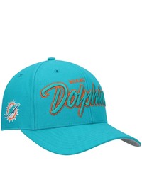 '47 Aqua Miami Dolphins Street Script Mvp Snapback Hat