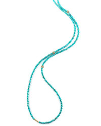 Lagos Icon Beaded Turquoise Station Necklace 34