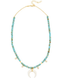 Jacquie Aiche Ja Double Horn Turquoise Beaded Necklace
