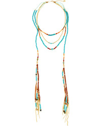 Nakamol Long Beaded Layered Necklace Blue