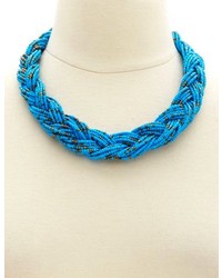 Charlotte Russe Two Tone Beaded Braided Necklace