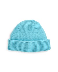 Open Edit Roll Cuff Beanie In Teal Combo At Nordstrom