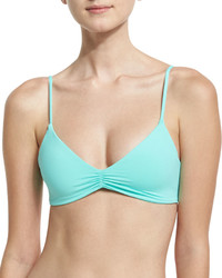 L-Space L Space Ruched Center Tie Back Swim Top Turquoise