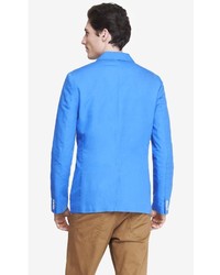 Express Blue Cotton Linen Blazer