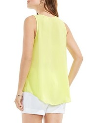 Vince Camuto Petite Pleat Front A Line Blouse