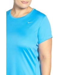 Nike Plus Size Miler Dri Fit Extended Short Sleeve Top