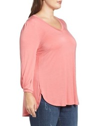 Melissa McCarthy Plus Size Seven7 Long Sleeve Jersey Top