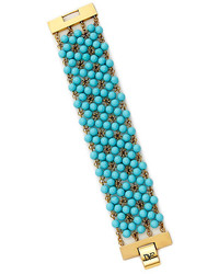 Diane von Furstenberg Honey Turquoise Faceted Bead Bracelet