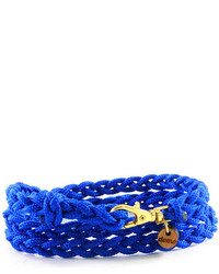 Domo Beads Braided Wrap Bracelet Royal Blue