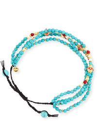 Tai Faceted Turquoise Silk Cord Bracelet