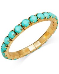 INC International Concepts 14k Gold Plated Turquoise Stone Bangle Bracelet