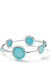 Ippolita Stella Bangle In Turquoise Doublet With Diamonds