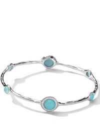 Ippolita Stella Bangle In Turquoise Doublet With Diamonds