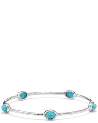 Ippolita Sterling Silver Rock Candy 5 Stone Bangle In Turquoise