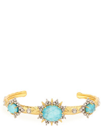 Alexis Bittar Sunburst Turquoise Howlite Cuff Bracelet