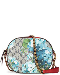 Gucci Gg Blooms Mini Chain Bag Bluered