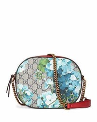 Gucci Gg Blooms Mini Chain Bag Bluered
