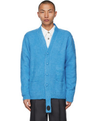We11done Blue Mohair Cardigan