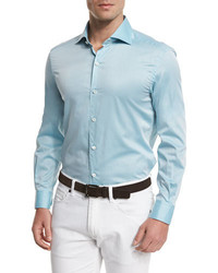 Aquamarine Chambray Long Sleeve Shirt