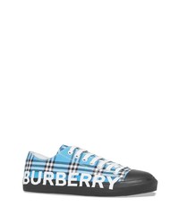 Burberry Logo Print Checked Sneakers