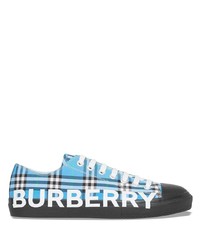 Burberry Logo Print Checked Sneakers
