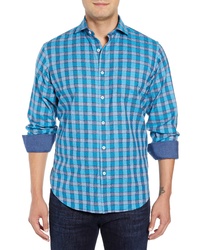 Aquamarine Check Chambray Long Sleeve Shirt