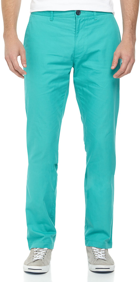 Penguin Relaxed Twill Chinos Bright Aqua | Where to buy & how to wear