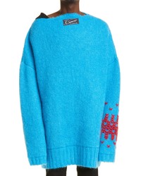 Raf Simons Oversize Jacquard Sleeve Sweater