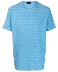Versace Allover Logo Embossed Towel T Shirt