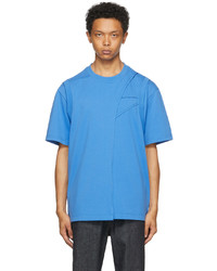 Feng Chen Wang Blue Paneled T Shirt