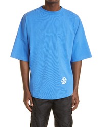 Palm Angels Palm Angles Oversize T Shirt In Blue White At Nordstrom