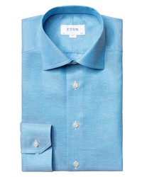 Eton Contemporary Fit Cotton Linen Dress Shirt