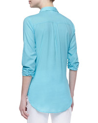 Eileen Fisher Organic Cotton Boxy Long Sleeve Shirt