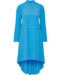 Cédric Charlier Crepe De Chine Dress Bright Blue