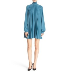 Tracy Reese Pleated Jersey Turtleneck Dress