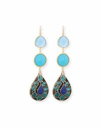 Devon Leigh Blue Chalcedony Turquoise Earrings