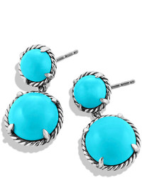 David Yurman Chatelaine Double Drop Earrings With Turquoise