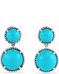 David Yurman Chatelaine Double Drop Earrings With Turquoise
