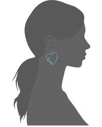 Betsey Johnson Crystal Heart Earrings Earring