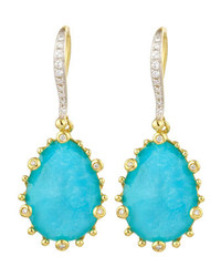 Frederic Sage Tivoli Turquoise Diamond Earrings