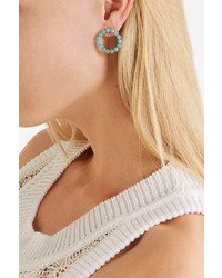 Saskia Diez Holiday Amazonite Earrings Turquoise
