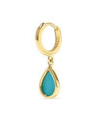 Jennifer Meyer Huggies 18 Karat Gold Turquoise Earrings