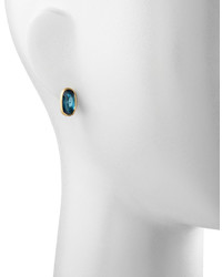 Marco Bicego Murano 18k London Blue Topaz Stud Earrings 15mm