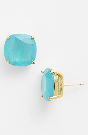 Kate Spade New York Mini Small Square Semiprecious Stone Stud Earrings, $38  | Nordstrom | Lookastic