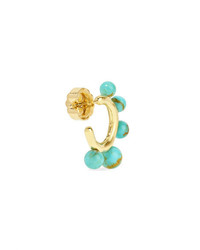 Ippolita Nova Y 18 Karat Gold Turquoise Hoop Earrings