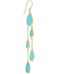 Ippolita Polished Rock Candy 18 Karat Gold Turquoise Earrings